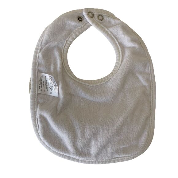 Ely's & Co Muslin Terry Baby Bibs Rose Pink 0-6 Months Qty 3 Solid Stripes Stars - Picture 6 of 9